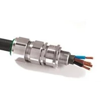 Flameproof Exd Cable Gland SWA Armour Brass Nickel Plated brand: CMP model: 20s E1FW M20 c/w locknut washer & shroud