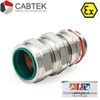 Exd Exproof Cable Gland size M20 CABTEK 20s E1FW M20 for SWA Armour Brass Nickel Plated c/w locknut washer PVC shroud CMP hawke 1