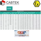Flameproof Cable Gland CABTEK 20s E1FW M20 for SWA Armour Brass Nickel Plated size M20 c/w locknut washer PVC shroud 3