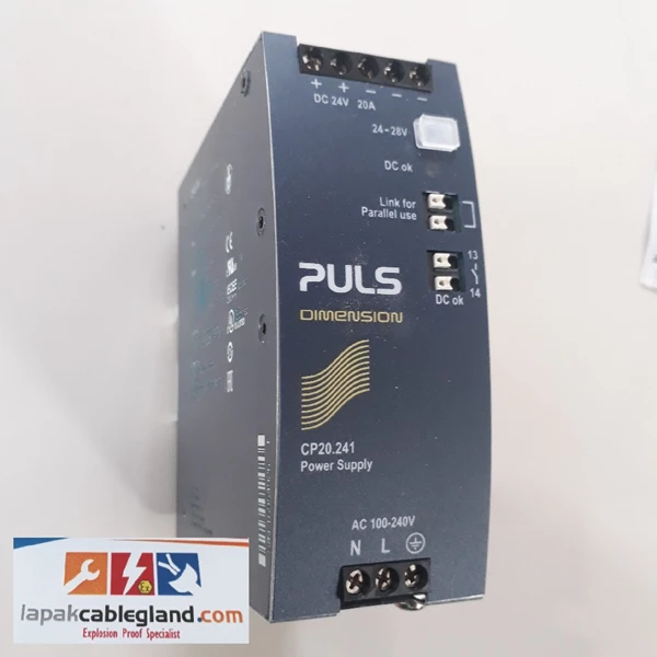DIN Rail Power Supply Industri PULS DIMENSION 24V 20A CP20.241 more efficient than phoenix contact