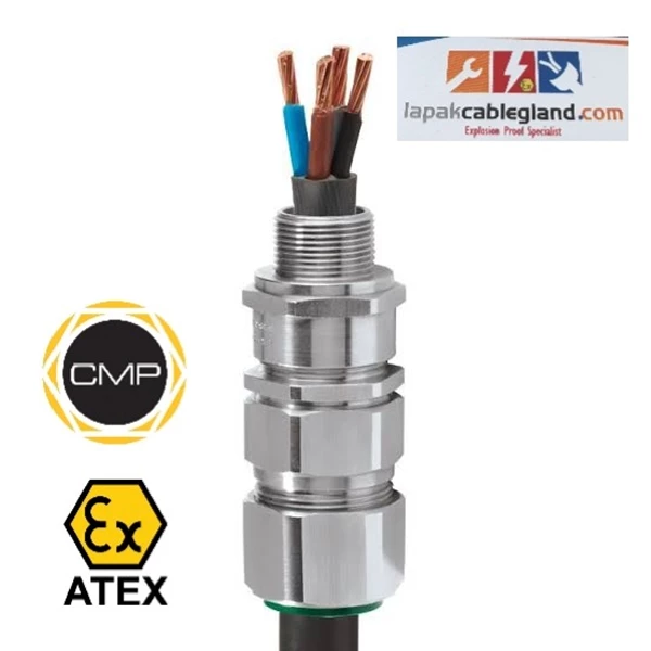 Exd Explosion Proof Cable Gland CMP 20s E1FW size 1/2"NPT SWA armour Brass Nickel Plated Flameproof