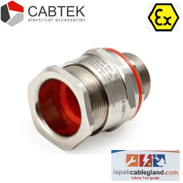 Exproof Cable Gland size 1/2"NPT CABTEK 20 A2F 1/2"NPT non armour Brass Nickel Plated hawke cmp